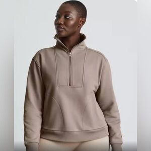 Everlane The Track Half Zip Sweatshirt 100% Organic Cotton